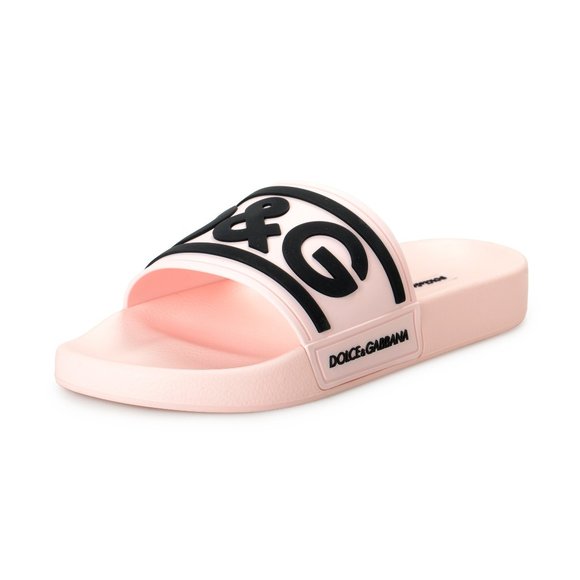 Dolce & Gabbana White Pineapple Print Slides Flip Flops Shoes main image 1